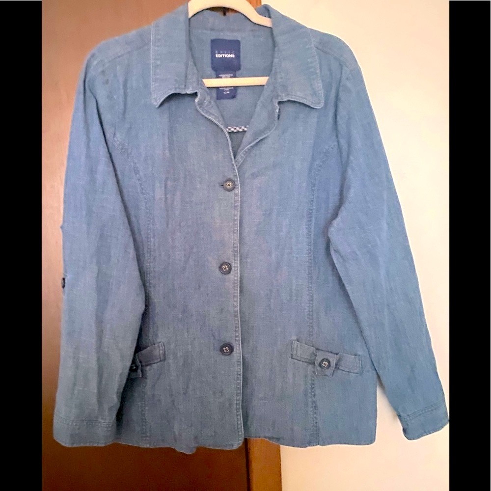 Basic Editions Chambray Woman’s Jacket